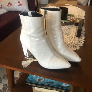Sam Edelman Hilty 2 bright white patent boot  7.5
